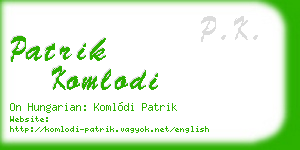 patrik komlodi business card
